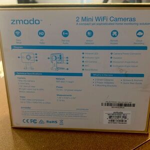 Zmodo indoor WiFi cameras 2 pk.